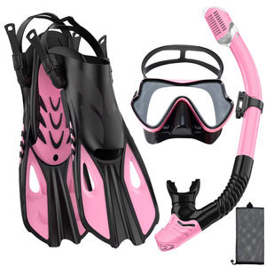 DELANHUWI Prix d'usine Haute qualité Meilleure vente Ensemble de plongée en apnée pour adulte avec masque monoculaire en verre trempé anti-fuite et vue large de 180° - Product Image 5