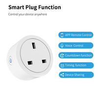 Prise intelligente Wifi 20A avec matériau ABS 3.0 Zigbee, prise britannique, source d'alimentation électrique, commande vocale à distance via téléphone mobile