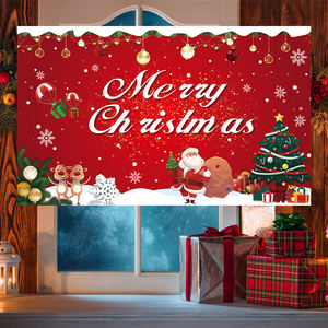 Drapeau mural <span class=keywords><strong>de</strong></span> <span class=keywords><strong>fond</strong></span> <span class=keywords><strong>de</strong></span> Noël personnalisation professionnelle en gros drapeau décoratif <span class=keywords><strong>de</strong></span> ménage <span class=keywords><strong>de</strong></span> fête en tissu polyester - Product Image 1