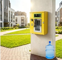 Máquina Expendedora de Agua Compacta de Pared para Pequeñas Empresas YISO, Sistema de Filtración por Ósmosis Inversa RO Personalizado, SDK para Exteriores