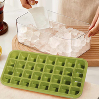 Bacs à glaçons en plastique avec couvercle pour whisky et jus, moule souple à démoulage facile pour congélateur, sans BPA, pour la maison, le bar et les fêtes