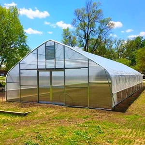 Serre dôme tunnel agricole en film PE maillé pour jardin, petites serres, serre de plain-pied - Product Image 1