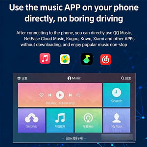 Écran tactile HD 9 10'' Hicar Android IOS CarPlay sans fil BT Lecteur multimédia de voiture GPS Navigation WIFI intégré Caméra arrière Assistant vocal - Product Image 5