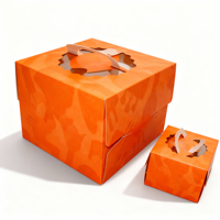 Boîte à gâteau en carton personnalisée avec logo pour anniversaire, emballage pour cupcakes, pâtisserie, boulangerie, boîte à gâteau en papier avec poignée et fenêtre