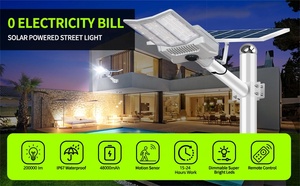 Farola Solar de 2000W con Control Remoto, Sensor de Movimiento, IP67 Impermeable, Lámpara de Poste para Iluminación Comercial de Estacionamientos - Product Image 6