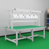 Mesa de Trabajo Móvil para Reparación de Celulares iPhone, para Uso en Hospitales y Escuelas, con Perfil de Aluminio Resistente a la Corrosión