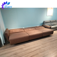 Canapé inclinable home cinéma en cuir naturel personnalisé iEasy télécommande canapé-lit inclinable ensemble de canapé sectionnel