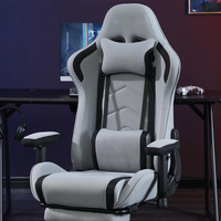 Nouvelle chaise de jeu de bureau ergonomique en cuir à dossier haut moderne E-Sports Home avec repose-pieds réglable