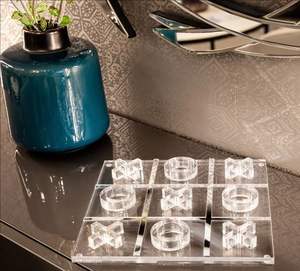 Découpé au laser Tic Tac Toe acrylique modèle puzzle enfants jeu - Product Image 2