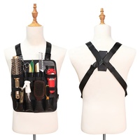 Sac de poitrine fonctionnel pour barbiers, sac en cuir pour ciseaux de barbier, sac pour tondeuses et accessoires, sac à outils de type sac à dos