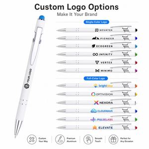 Custom Logo <b>Stylus</b> Ballpoint Pen 2 in 1 <b>Touch</b> <b>Screen</b> Pen Promotional Business Gift Pen for Office Advertising - Product Image 2