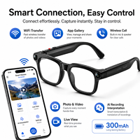 Gafas Inteligentes con Cámara IA, Cámara de 8MP, Grabación de Video WiFi, Llamadas Inalámbricas, Traducción, Música, Gafas de Sol Deportivas Magnéticas para Hombre y Mujer