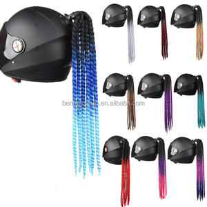 2021 nuevos accesorios de la motocicleta casco trenzas mujer trenzas peluca para Moto <span class=keywords><strong>Cascos</strong></span> giro doble cola de caballo - Product Image 1