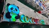 Lettres de signalisation d'entreprise en acrylique 3D LED rétroéclairées lumineuses personnalisées avec plusieurs couleurs pour la publicité et la décoration