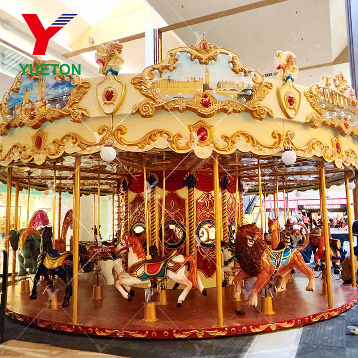 Luxury Theme Kids Amusement Park Horse Large Indoor Mall Rides 24 Seats ...