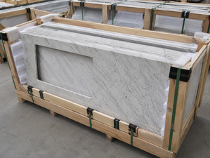 Andromeda <b>White</b> Granite Prefab Vanity Top Granite Countertop Natural Stone Vanity Top Work Surface Cut-to-Size - Product Image 5