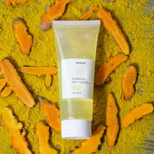 Private Label Tumeric Deep Cleansing Soothing Facial Gel Cleanser Hydrating Exfoliating Turmeric Face Wash