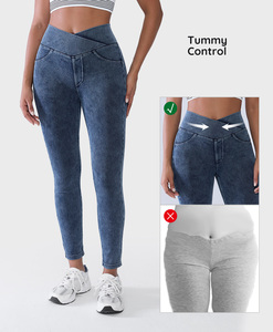 Vractive Vente en gros Logo personnalisé ODM OEM Pantalons slim pour femmes Pantalons crayon en denim Pantalons en <span class=keywords><strong>jean</strong></span> extensibles pour femmes - Product Image 3