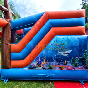 Castillo inflable con tobogán en forma de pulpo, brincolín inflable para niños, casa de brinco comercial para exteriores. - Product Image 3