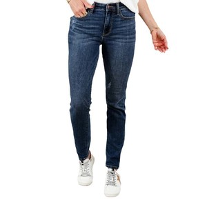 Pantalones Vaqueros Formales de Pierna Ancha y Corte Ajustado para <span class=keywords><strong>Mujer</strong></span>, Estilo Europeo y Americano, Elásticos, Impermeables, de Mezclilla Tejida - Product Image 1
