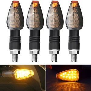Modificación <span class=keywords><strong>de</strong></span> motocicleta adecuada para luz direccional LED <span class=keywords><strong>de</strong></span> 14 LED <span class=keywords><strong>de</strong></span> mango <span class=keywords><strong>corto</strong></span> estilo <span class=keywords><strong>Caperucita</strong></span> <span class=keywords><strong>Roja</strong></span> - Product Image 2