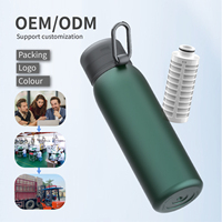 Bouteille filtrante à eau en acier inoxydable 304 de 750 ml, garde l'eau chaude ou froide, bouteille filtrante à eau alcaline, bouteille filtrante à eau portable, OEM/ODM