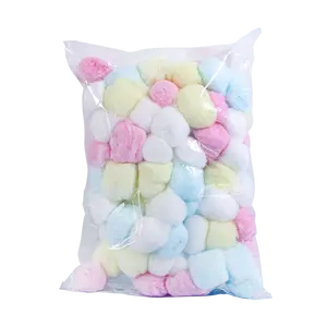 Hot Sale Pure Cotton Wool Ball Soft Gentle Natural Absorbent Colorful Cotton Gauze Ball