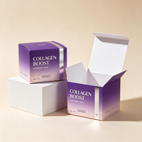 Boîte de beauté en carton biodégradable avec laminage brillant rose gold personnalisé, livraison express 72H, emballage pour soins de la peau