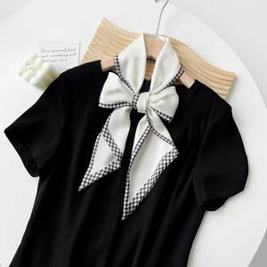 2025 Fashion wanita Leopard Amazonn rantai mewah huruf dicetak pita rambut panjang sempit pita syal tas tangan untuk musim semi - Product Image 6