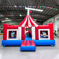 Château gonflable de cirque AirFunPro en PVC de haute qualité, personnalisé, avec toboggan, pour fêtes d'enfants, facile à monter