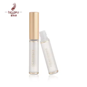 3ml Portable Slim Transparent Frosted Gold False Eyelash Adhesive Glue Bottle With Applicator