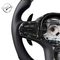 Volant sport personnalisé à 3 branches en cuir perforé et fibre de carbone forgée pour BMW G30 G31 G38 G11 G01 G20 G21 G28 G22 G23