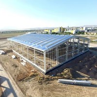 Nave Prefabricada de Acero para Ganado, Cobertizo Abierto de Gran Envergadura, Estructura Metálica para Granja Ganadera y Almacenamiento Agrícola