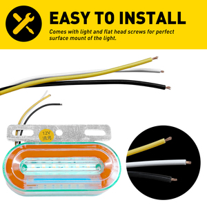 AUXITO Ensemble de 8 feux clignotants séquentiels LED 12V pour camion, poids lourd, bus, remorque, blanc ambre - Product Image 3