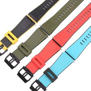 Bracelet de montre en silicone réglable avec boucle à ardillon souple de remplacement 24 mm pour <span class=keywords><strong>Casio</strong></span> GA2000 PRG-600 PRW-6600 PR-G650 - Product Image 3