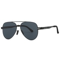 Vente en gros prix lunettes de soleil conduite 2024 alliage mode Double jante métal lunettes été lunettes de soleil pour hommes livraison gratuite