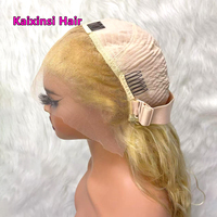 Perruque Lace Front Blonde 613 Miel, Cheveux Humains Indiens Remy, Densité 180%, 13x4/13x6, Transparente, Full Lace, Ondulation Body Wave