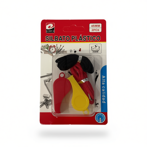 Silbato Plastico 45Mm 2Pcs Alta Calidad Para Deportes - Product Image 1