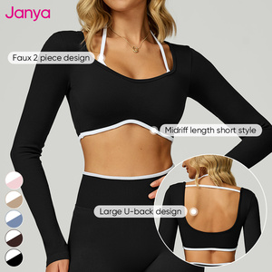Conjunto Deportivo Janya para Mujer de Leggings de Cintura Alta y Sujetador de Fitness, Nuevo Traje de Ropa Deportiva con Bloques de Color sin Costuras de 2 Piezas para Gimnasio y Yoga - Product Image 4