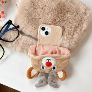 Christmas Fawn Hat Warm <span class=keywords><strong>Applin</strong></span> Funda de teléfono de felpa para iPhone 17 16 15 14 13 12 Pro Max TPU Funda de teléfono a prueba de golpes - Product Image 6