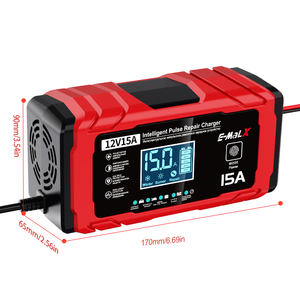 2026年新型E-MaLX高品質ユニバーサル12V15A車バイクスマート修理バッテリー充電器＆メンテナンス器（CE、FCC、UL認証取得済み） - Product Image 6