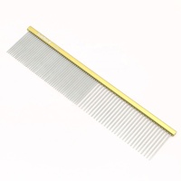 Baoli toilettage couleur or peigne finition des cheveux peignes de coiffure pour chien et chat toilettage pour animaux de compagnie compétition brosse toiletteur Coomb