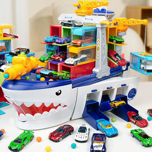 Contenedor de Barco Transformable, Contenedor de Plástico a Escala, Juego de Almacenamiento de Autos, Juguete para Niños, <span class=keywords><strong>Regalo</strong></span> de Cumpleaños para Niños - Product Image 1