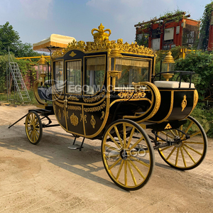 Carruaje Real de Lujo con Caballos para Bodas y Turismo, 4-6 Personas, Neumáticos de Goma Sólida, Vehículo Eléctrico para Bodas Reales - Product Image 6