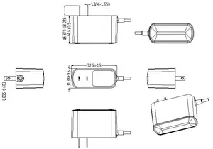 Оптовая продажа заводская цена UL FCC 5V 1A 12V 500mAH США штекер Адаптер питания