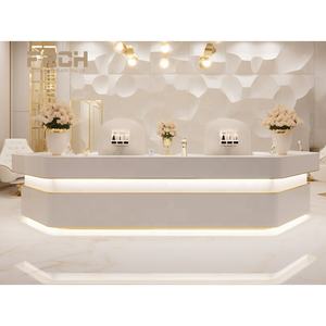 Custom Stone Fashion Front Office Hotel Beauty Salon Recepción Mostrador Muebles Diseño - Product Image 5