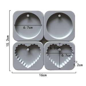 1209 Cổ Phiếu nhà máy <span class=keywords><strong>4</strong></span> khoang trái tim và hình tròn, thạch cao hương liệu máy tính bảng, bánh công cụ - Product Image 2