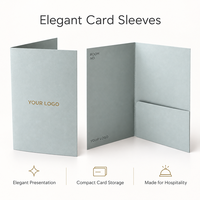 Porte-cartes-clés d'hôtel en papier spécial mat plié sur mesure avec logo et numéro de chambre pour motels
