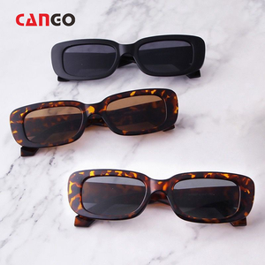 Gran oferta, gafas de sol rectangulares pequeñas Vintage para mujer y hombre, Unisex enmarcadas de tamaño pequeño gafas de sol, gafas de sol con logotipo personalizado a la moda Ins - Product Image 1