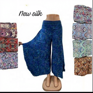 Colección de Verano: Pantalones Harem Plazzo Casuales y Transpirables de Rayón con Cierre de Cordón, Hechos en India - Product Image 1